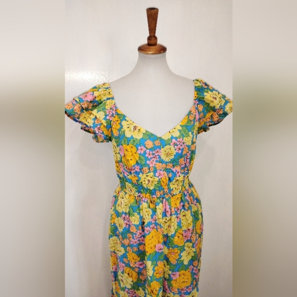 FIELD OF DREAMS RUFFLE HEM JUMPSUIT NWT